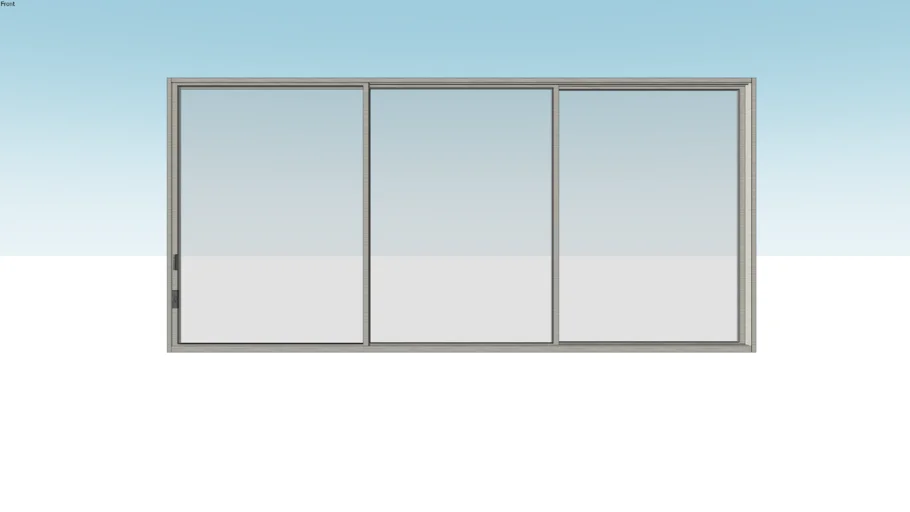 Ventana de 3 hojas-266cm-124cm