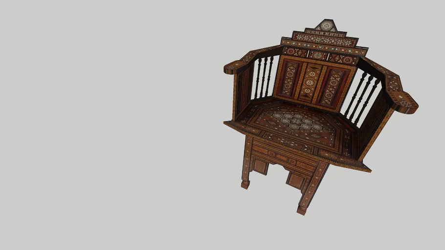Inlaid Moroccan Chair 1st Dibs