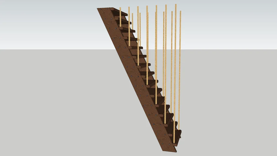 Stairs with rope