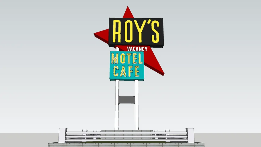 Roy's Motel And Cafe Vintage Neon Sign