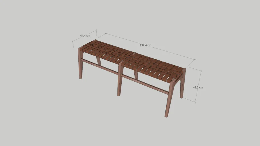Zara Home – Bench made of wood and leather