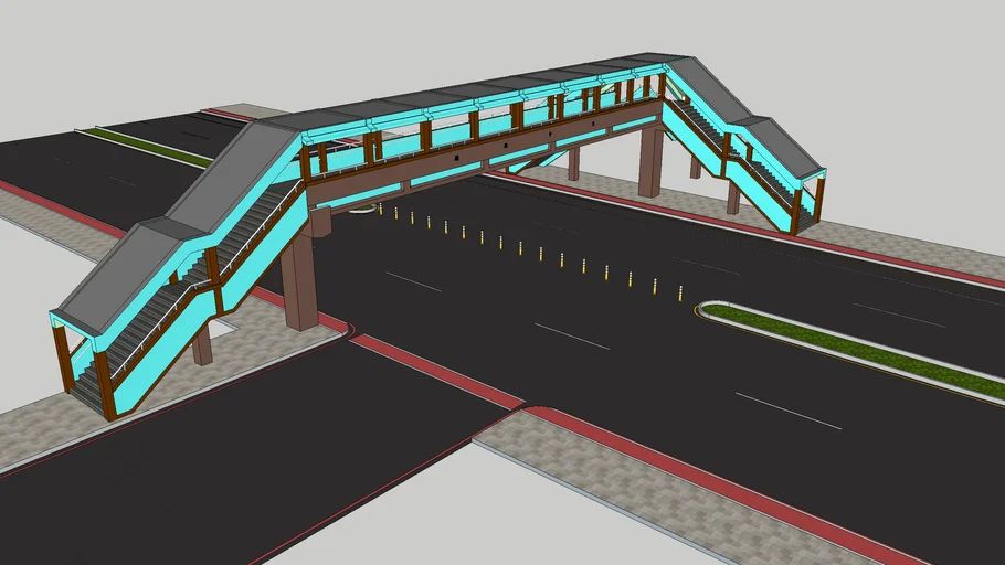 footbridge flyover | 3D Warehouse