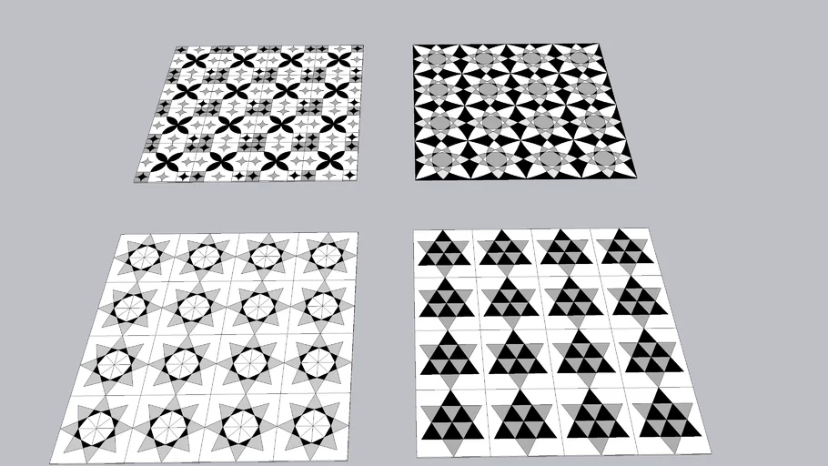 Black and white ceramic tiles