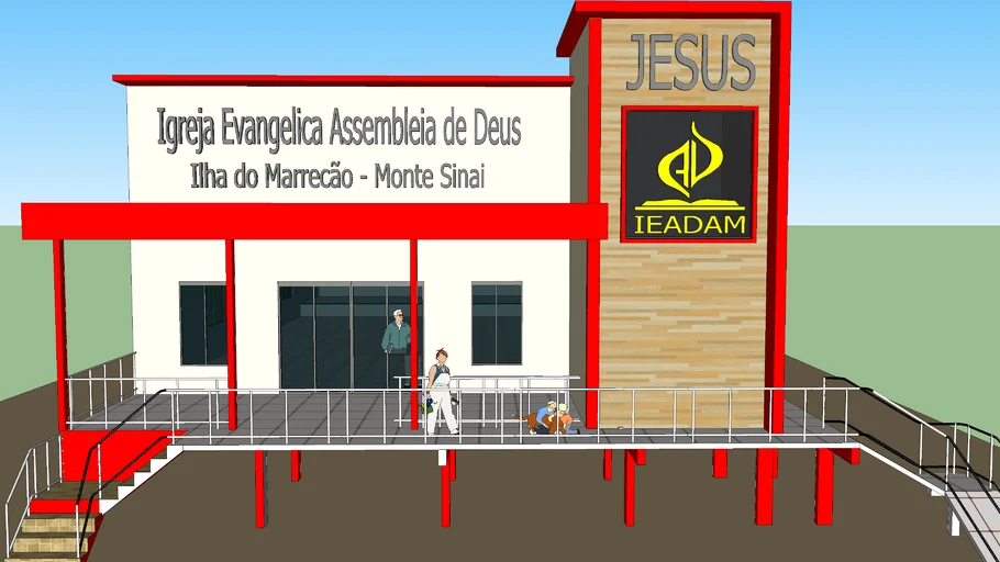 Modelo de Igreja Construida em terreno alagadiço.