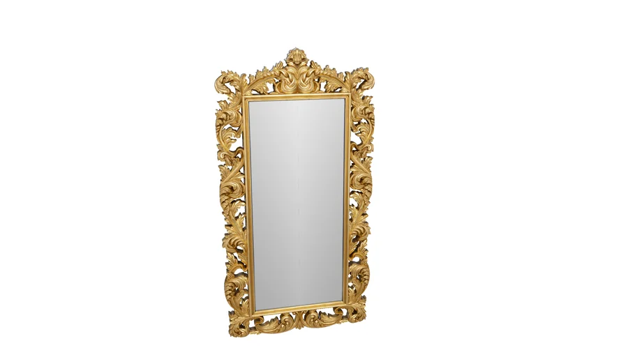 86332 Wall Mirror Baroque Valentina Gold 100x190cm