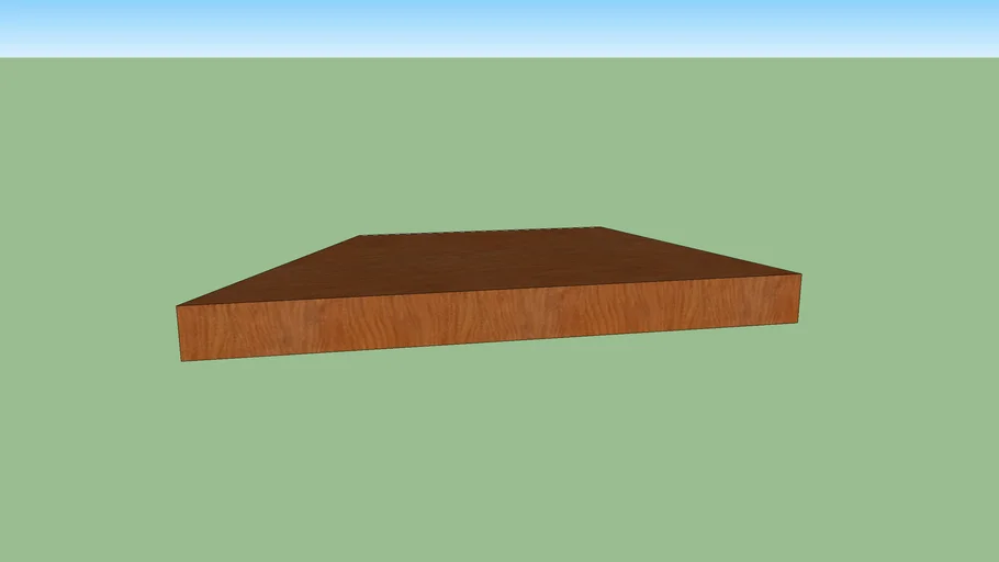 Hexagonal Wood Table Half