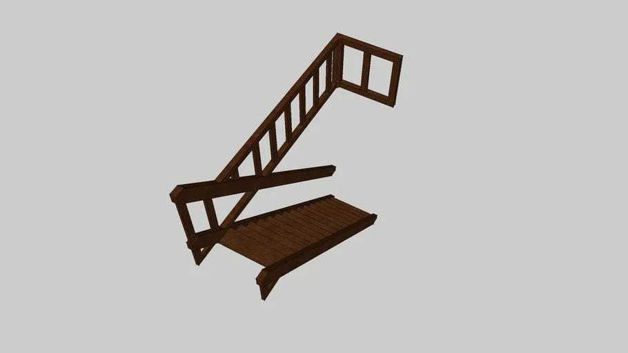 8ft staircase left railing
