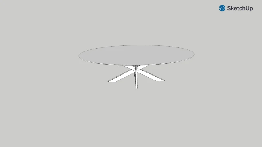 Table du Sud Ovale eikenhouten eettafel XX-poot 10x4
