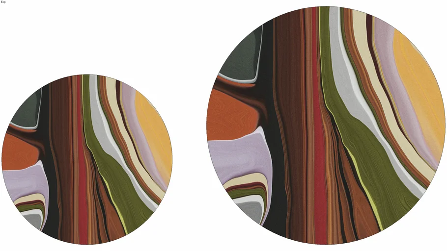 Moooi Carpets Liquid Layers Tulip Round by Claire Vos