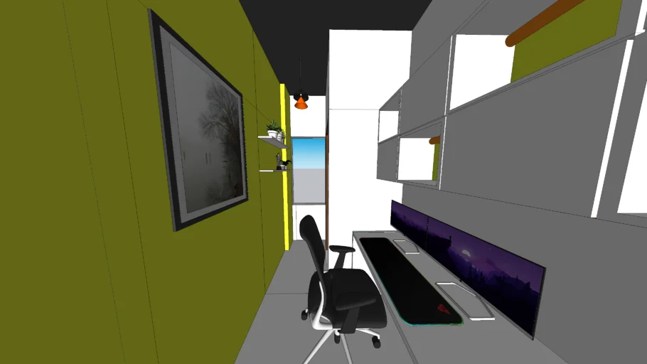 small workstation | 3D Warehouse