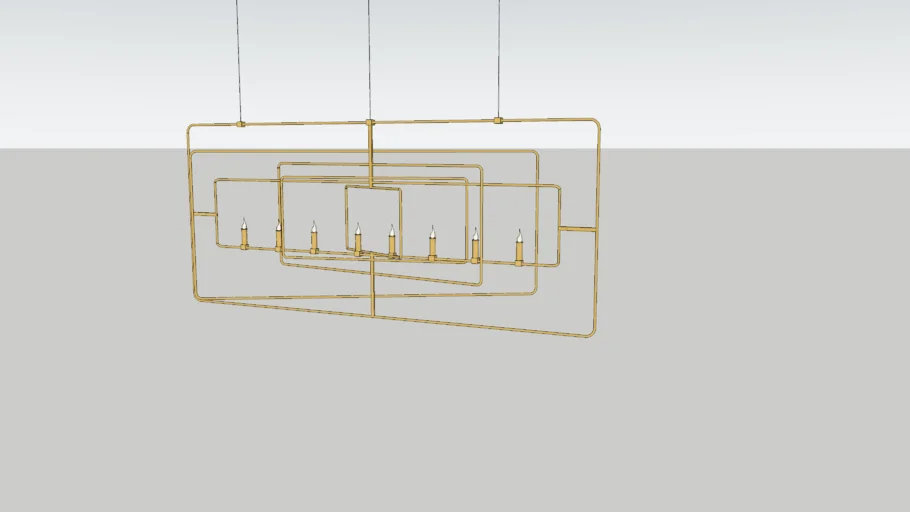 Metro Rectangular Chandelier by Currey & Company