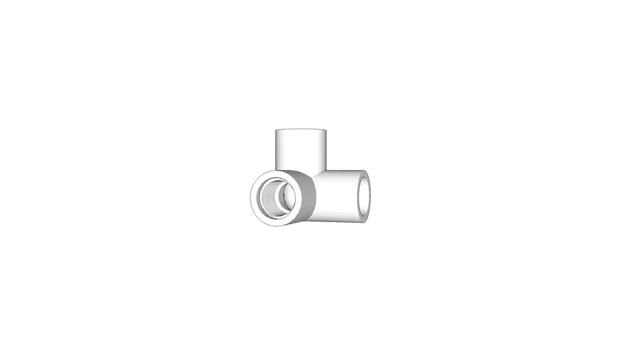 1/2 in. PVC Fitting, elbow with pipe thread side outlet