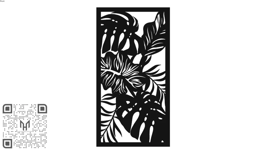 Leaves Panel Laser Cut Plasma