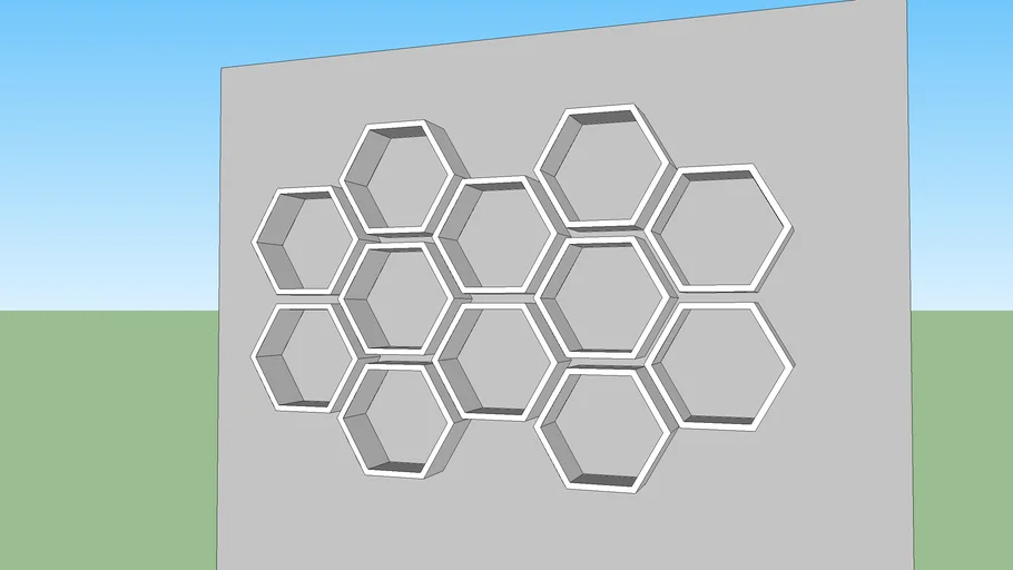 Nichos Hexagono parede