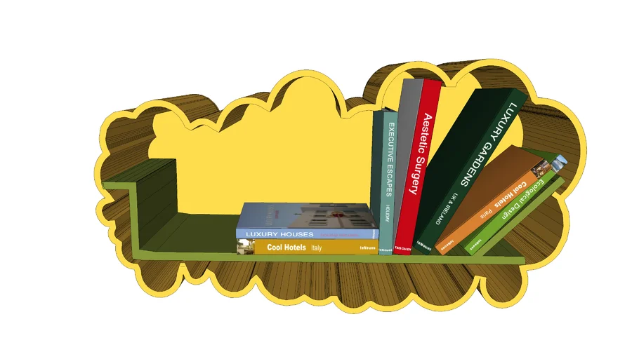 wall book rack | 3D Warehouse