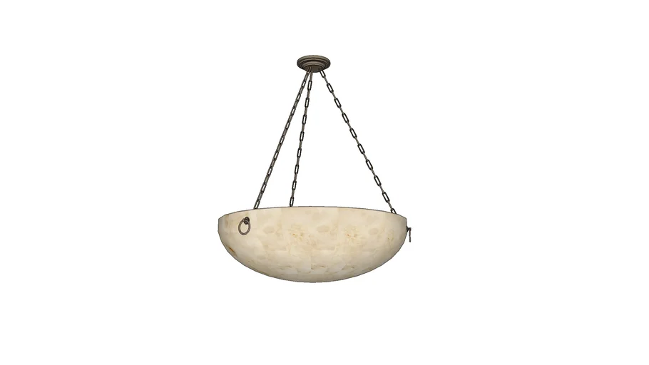 Vaughan - Burton Alabaster Bowl Ceiling Light