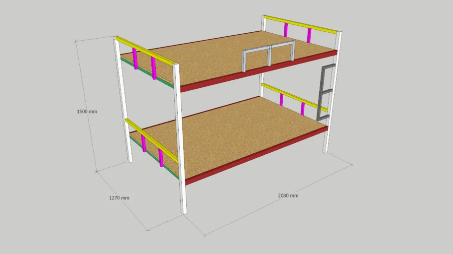 Giường tầng bằng sắt DIY
