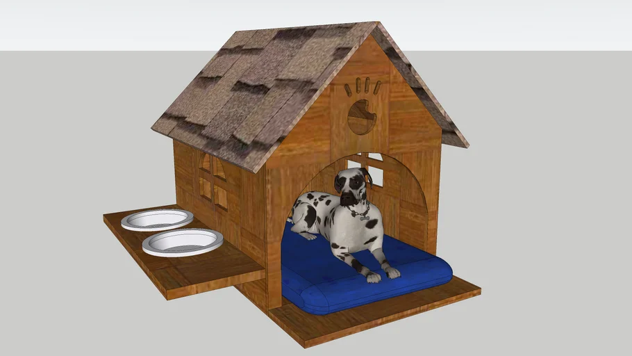 Casa para perros en madera