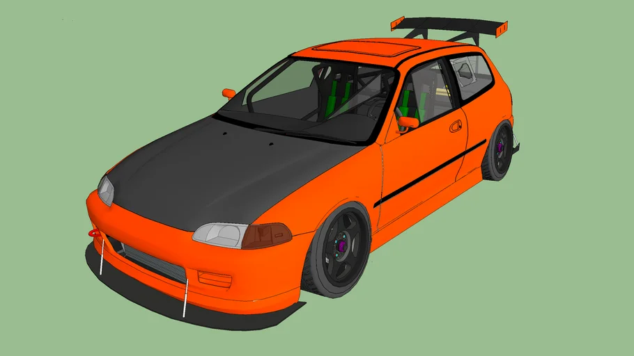 Orange Civic EG