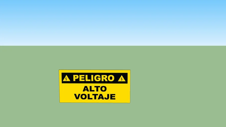 Letrero de peligro alto voltaje