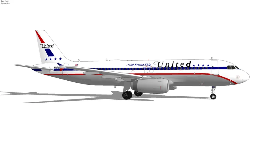 United Airlines Airbus A320-232 (A320 Friendship Retro Livery) (2020) N475UA