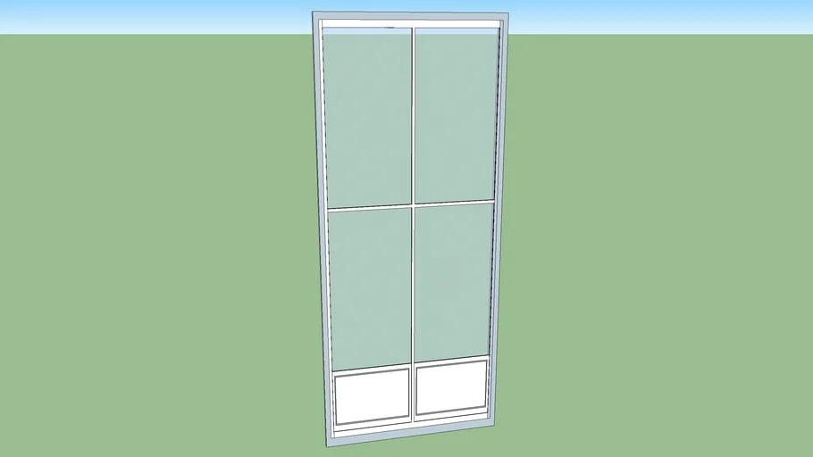 Porte fenetre à carreaux