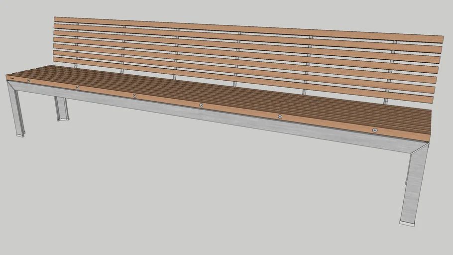 Extempore bench with backrest 270
