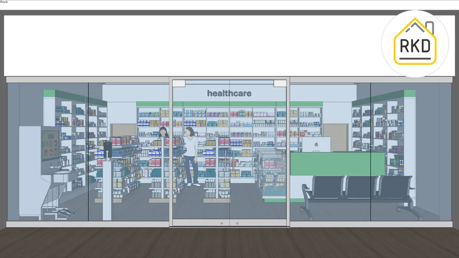 LT Dasar - Interior Shop & Drugstore - Rumah Kreasi Desain