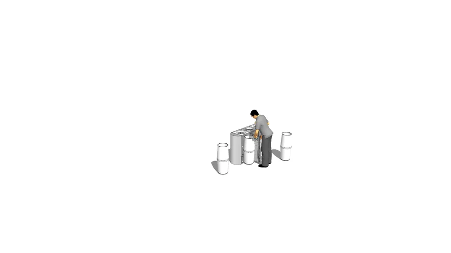Curve stainless steel trasbin / tempat sampah oval anti karat