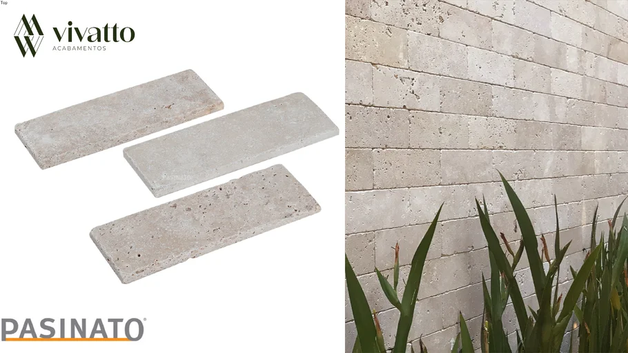 Tijolinho Travertino Brick Anticato TS-102 - Pasinato Pedra