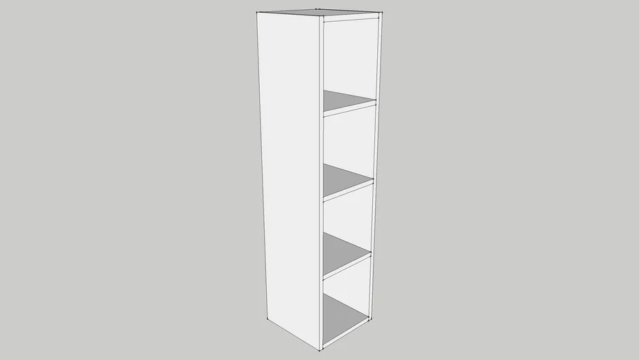 300 Wall Module - Open with 3 Shelves 300x300x1200 CID_CP10000192 | 3D ...