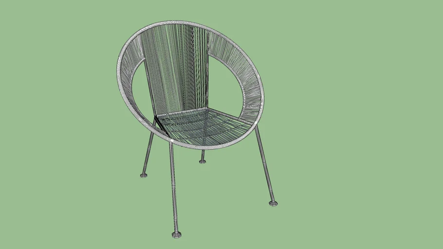 FAUTEUIL FILS MONOPRIX - METAL AND CABLE CHAIR
