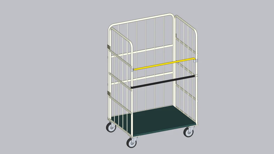 カゴ台車 W1100×D800×H1700㎜ | 3D Warehouse