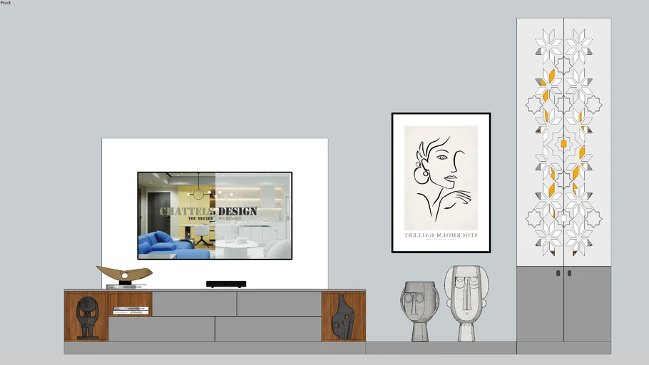 POOJA UNIT & TV UNIT (CHATTELS DESIGN)