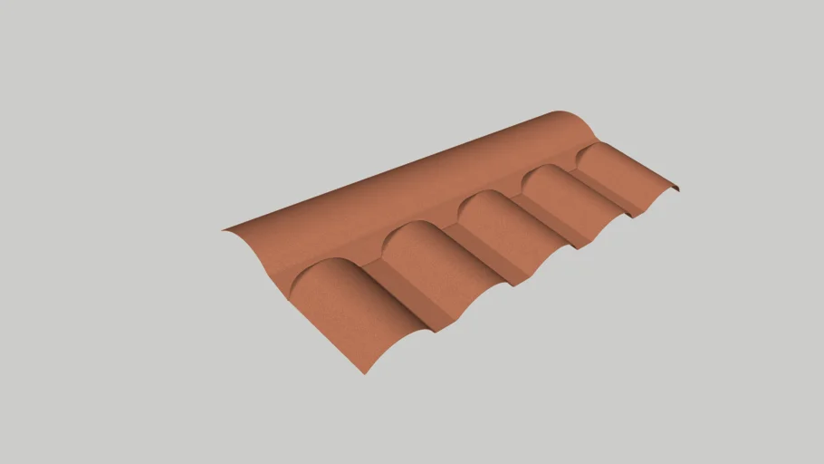 Cumeeira Central Articulada Colonial de PVC Afort - Terracota