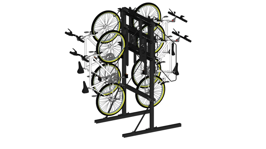 DoubleUp - Double Sided Free-Standing Vertical Bike Rack - 8 Bike