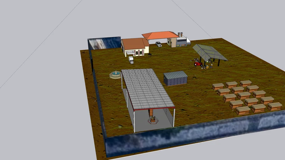 miel oro plano3D