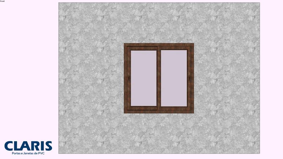 Janela de Correr 2 folhas 1395X1390 - CORTEN