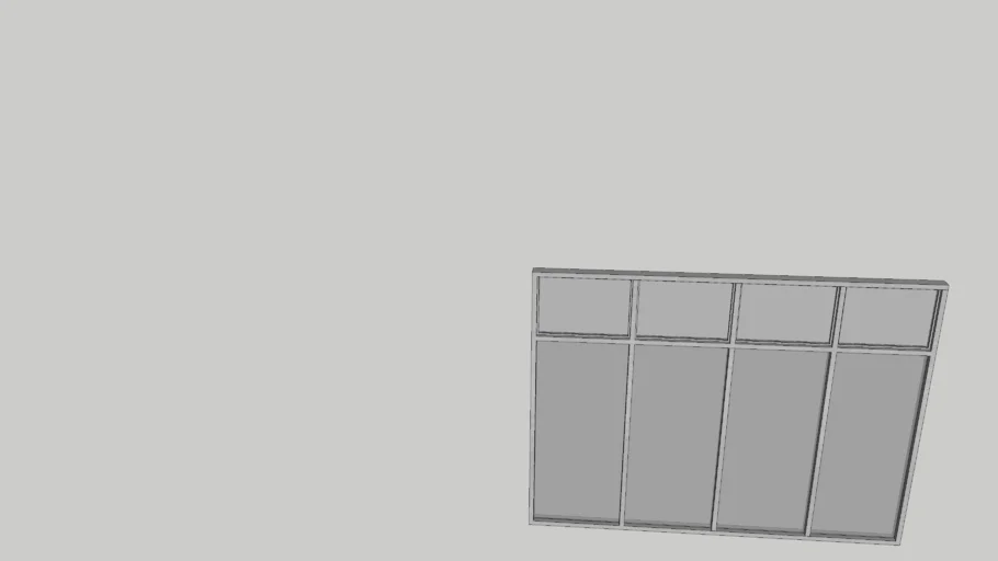 Fixed Glass Window with awning on top (1800mm x 2400mm)