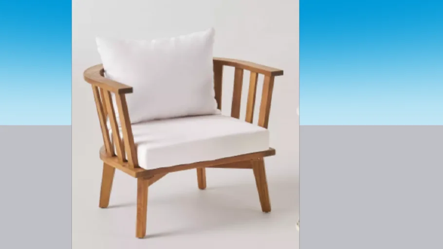 Silla exterior de madera