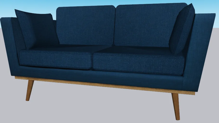 TIMEO, Canapé 2 places en tissu bleu pétrole, Maisons du monde, ref : 156343, prix : 349,90 €