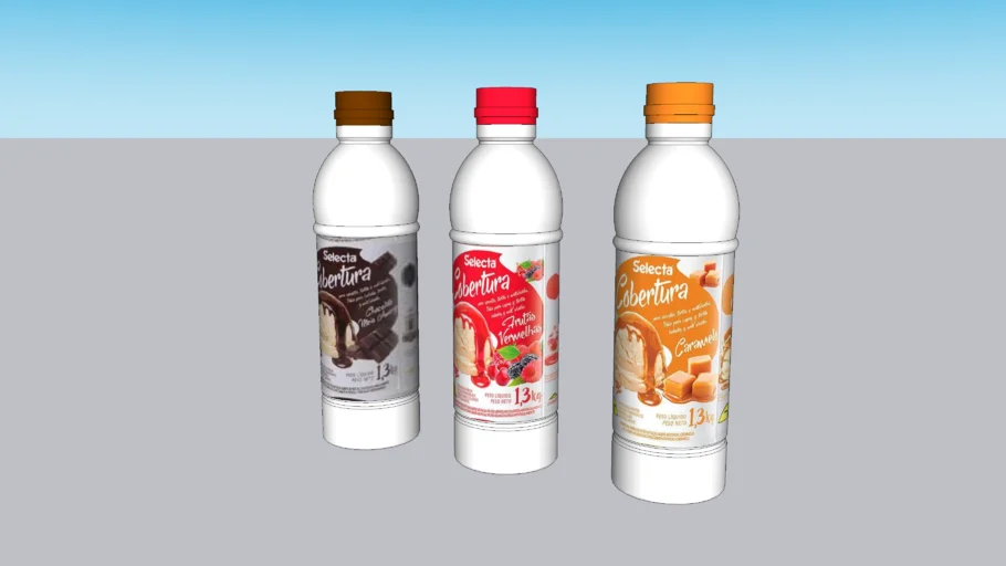 GARRAFA PLASTICA DE COBERTURA DE SORVETE E AÇAI