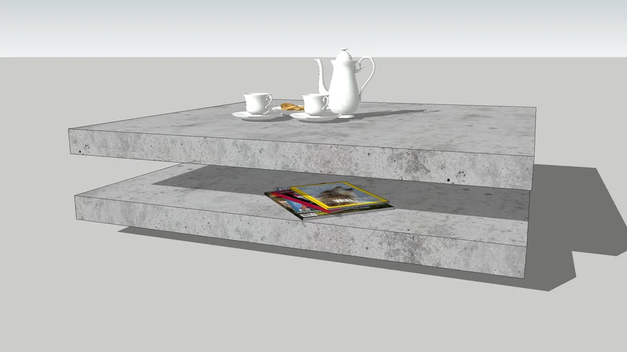 Floating Concrete Coffee Table