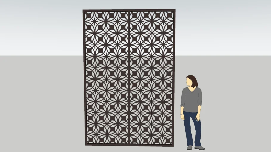 facade batik kerawangan metal plate 