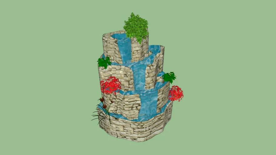 Fonte com cascata