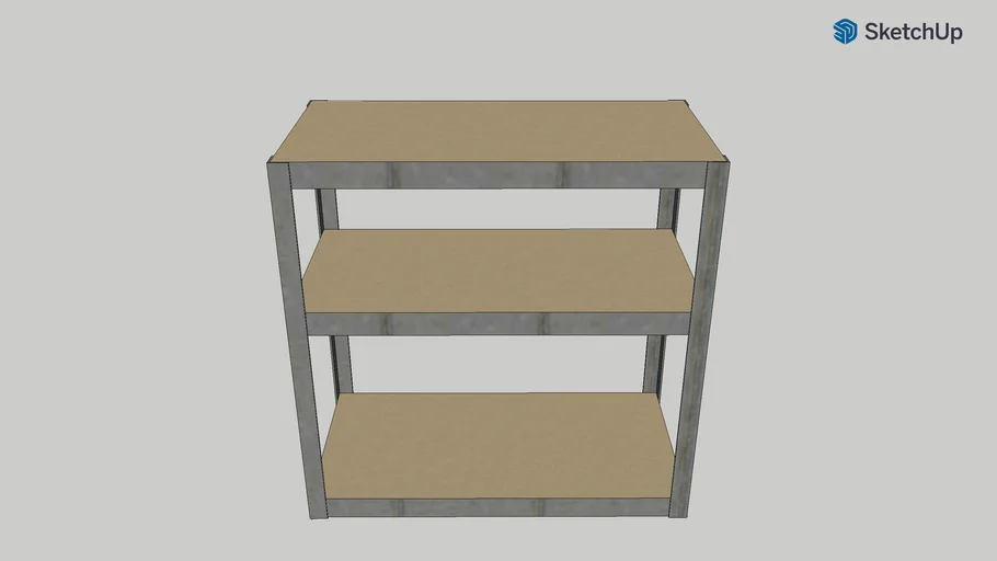 Metal Shelf 3'x2'x4'
