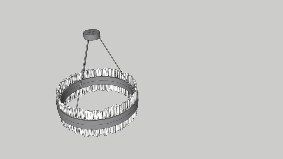 Crystal-cut rounded chandelier