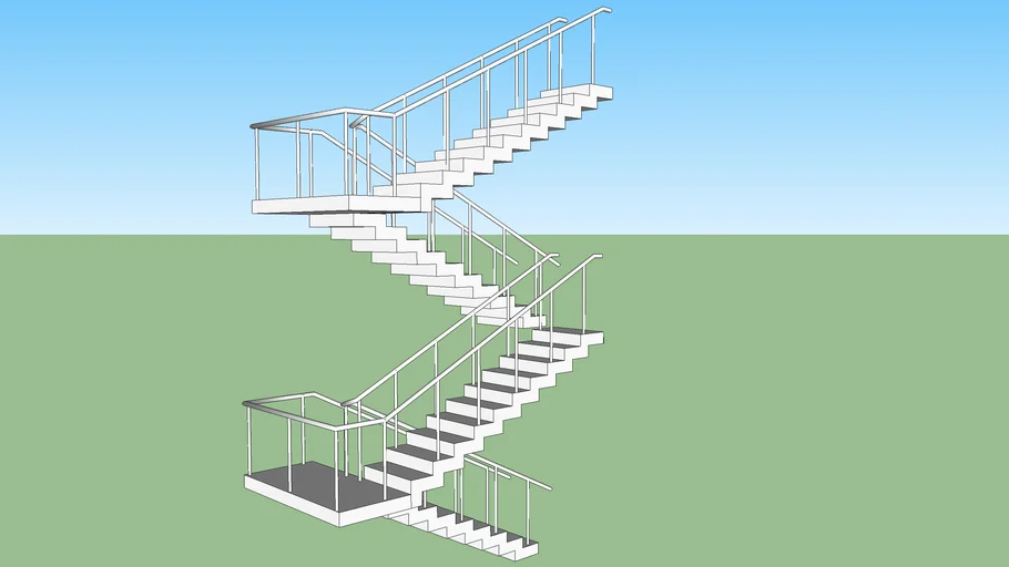 staircase with railing