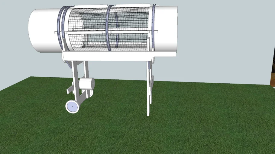 Rotating compost and soil sifter trommel screen