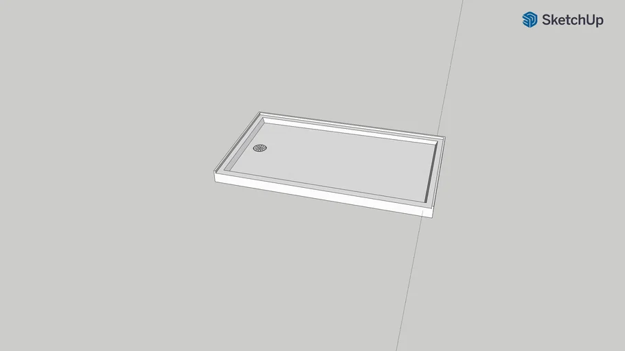 60x36 Standard Shower Pan Left Drain